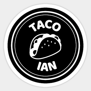 Taco Ian (light) Sticker